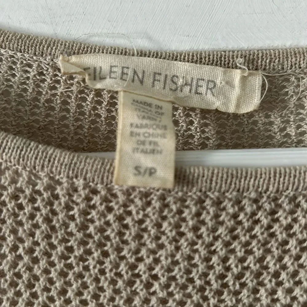 Eileen Fisher 100% wool lightweight tunic or sweater dress. Size S
